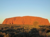 Uluru glows at sunset